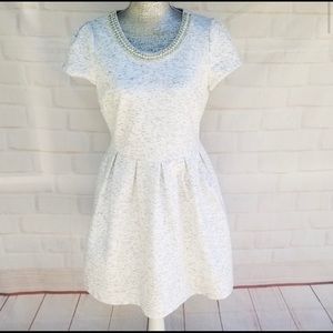Maison Jules Pearls & Studs Embellished  Dress